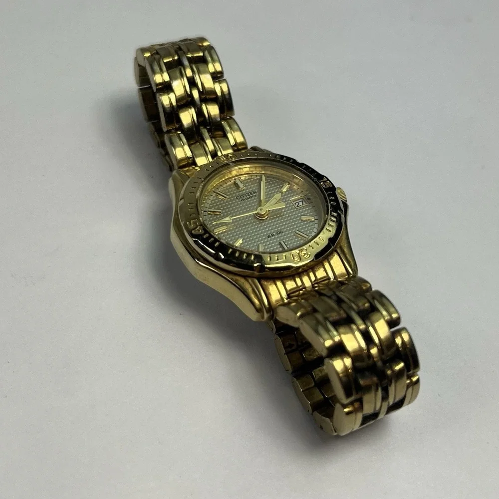 Citizen Women's Quartz Watch WR 100M Gold Tone 6010-K07980 (Needs Battery)